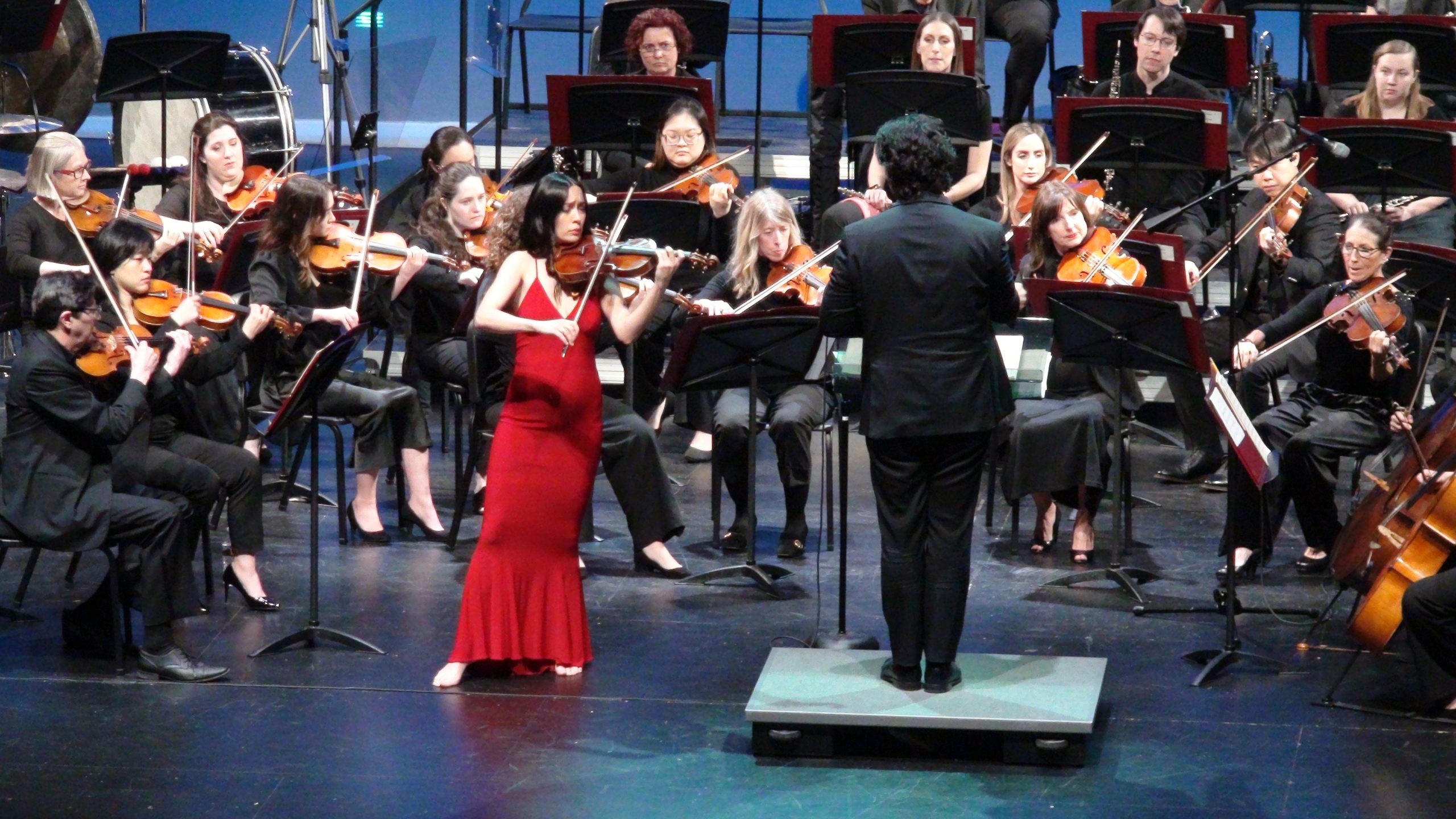 OSM with guest artist, Lucia Micarelli, at Adams PAC